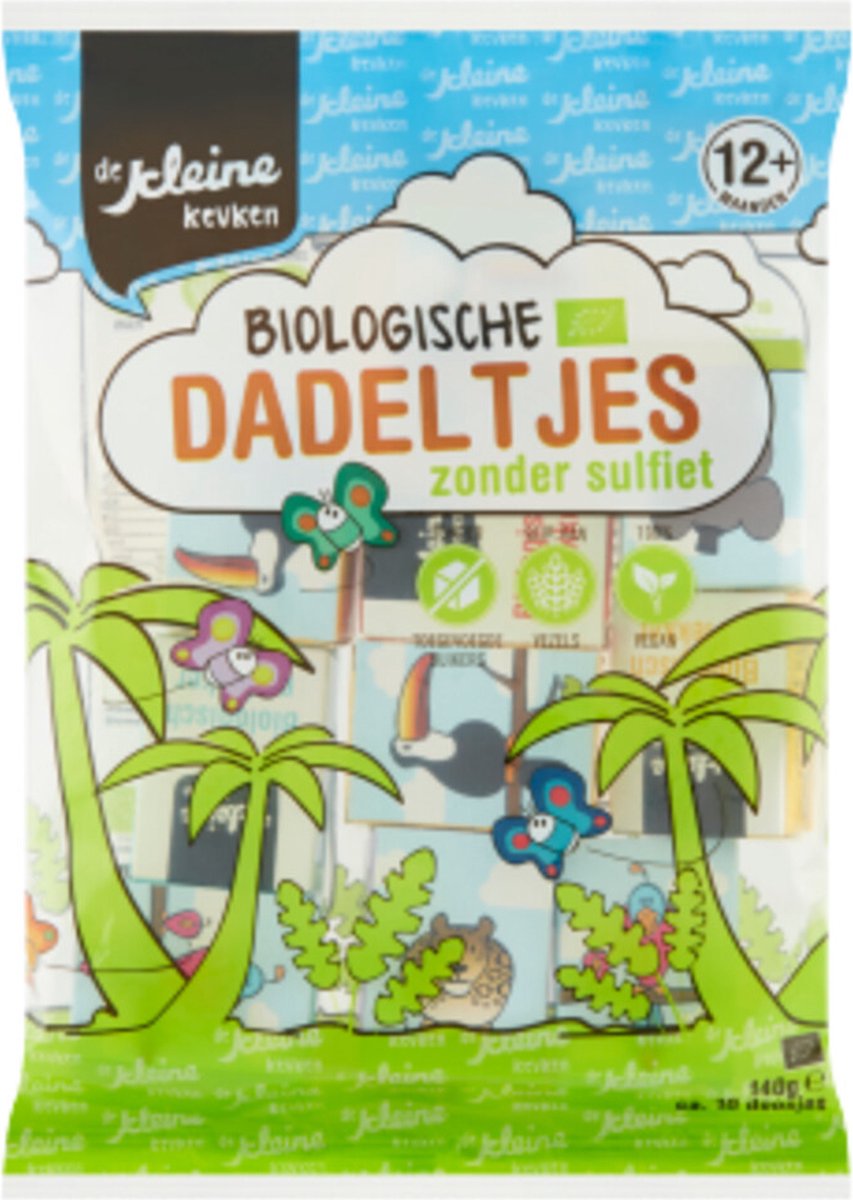 de Kleine Keuken - Bio Dadeltjes - 3 x 140 gr - Voordeelverpakking