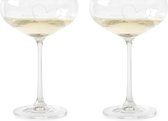 Ensemble de verres à champagne Riviera Maison With Love Coupe - 400 ML - Glas - Transparent - 2 pièces