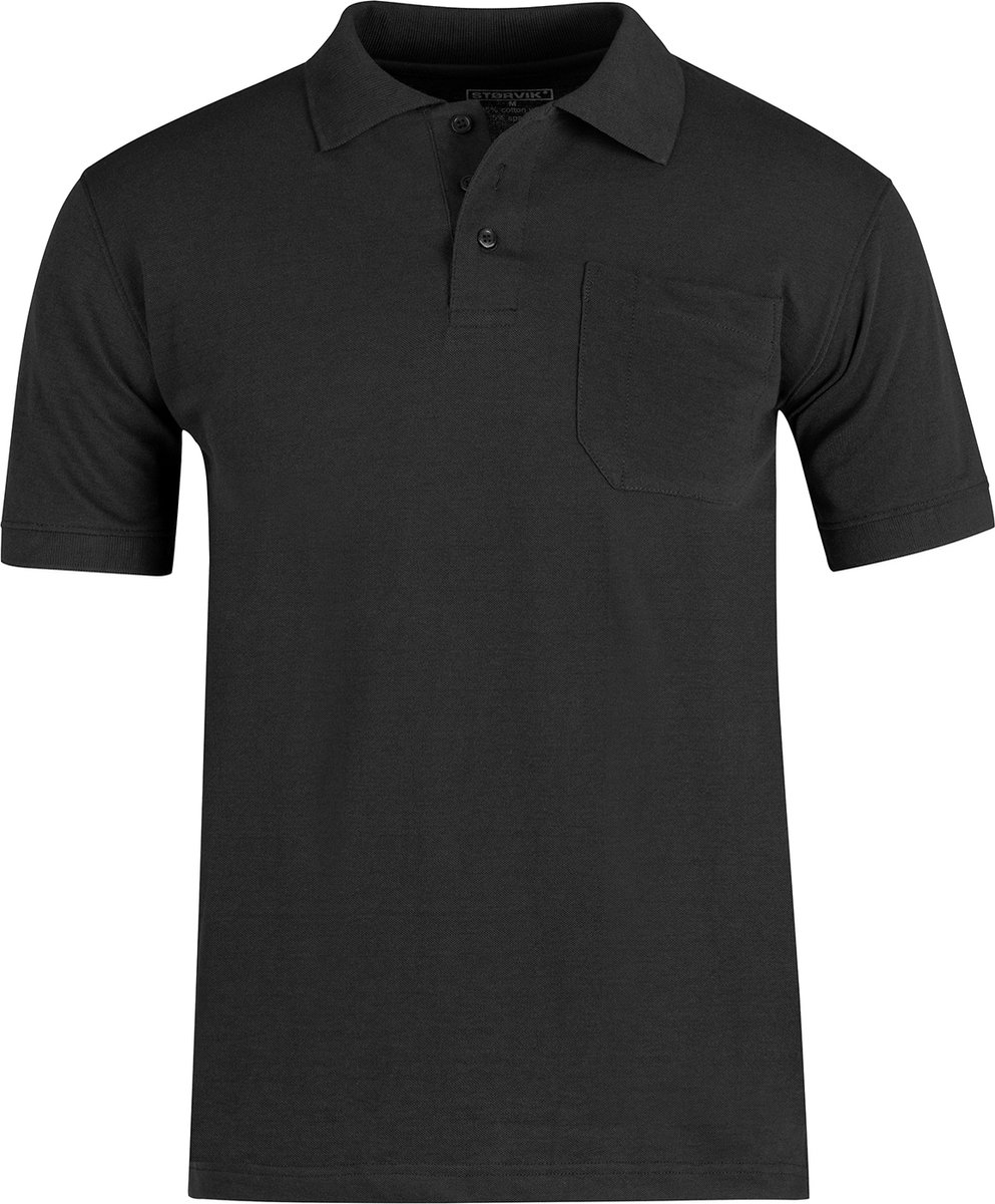 STØRVIK Hastings Polo Shirt Heren - Katoen - Maat XL - Zwart