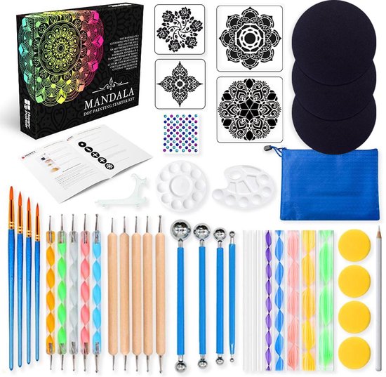 Happy Goods - Mandala Dotting Tools - Starter set - 45 delig Dot Painting  incl.... | bol.com