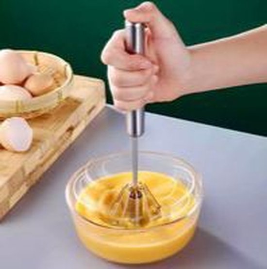 Handmixer - Eggbeater - Handmatige Melkopschuimer - Mixer - Ei klopper -  Half... | bol.com