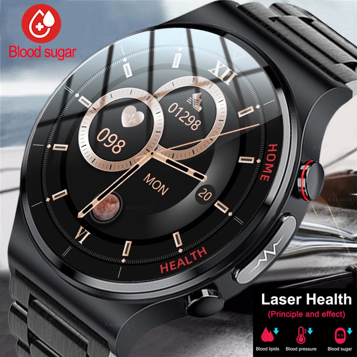 Montre Connectée Ecran Couleur Amoled Femme Horloge Intel cardio IP68