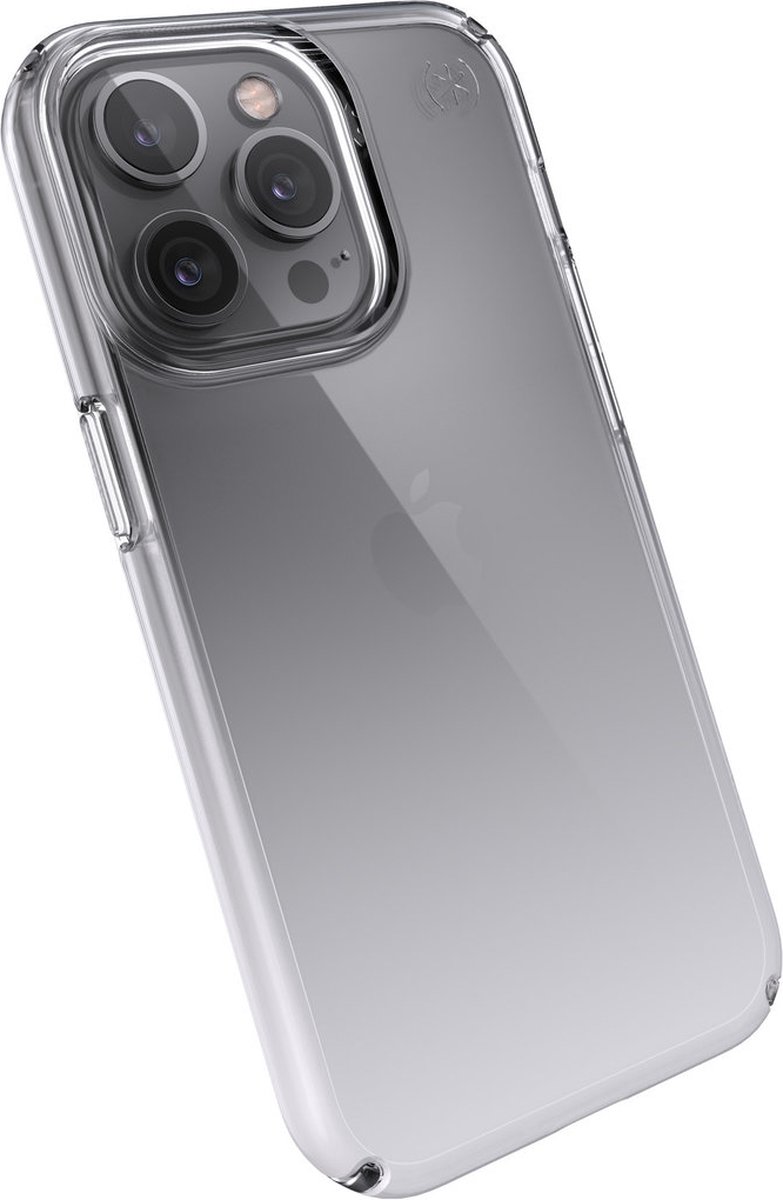 Speck hoesje geschikt voor Apple iPhone 13 Pro - Slank - Kristalhelder - Valbescherming gecertificeerd tot 4 meter - Microban Antibacterieel - Presidio Perfect Clear lijn - Transparant Wit