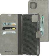 Mobiparts hoesje geschikt voor Samsung Galaxy A22 5G - Wallet/Boekhoesje - Eco Leer - Magneet Sluiting - Opberg vakken - Grijs