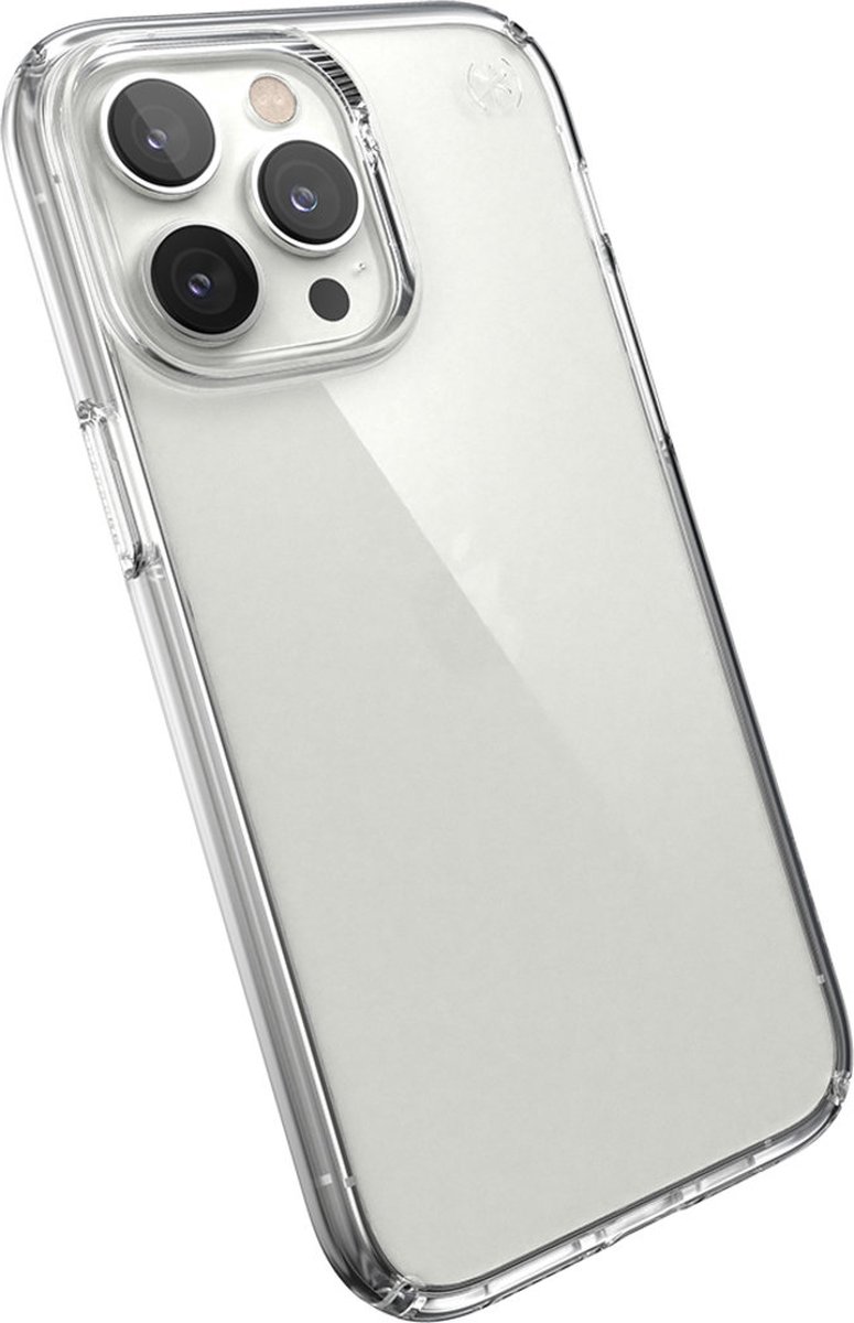 Speck hoesje geschikt voor Apple iPhone 14 Pro Max - Slank - Kristalhelder - Valbescherming gecertificeerd tot 4 meter - Microban Antibacterieel - Presidio Perfect Clear lijn - Transparant