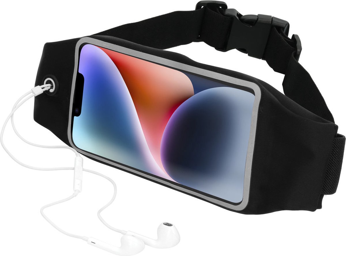 Mobiparts Comfort Fit Sport Belt geschikt voor Apple iPhone 14 - Zwart
