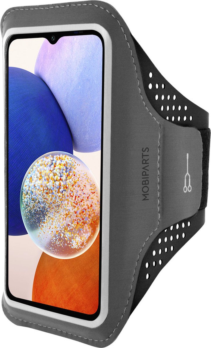 Hardloop Sportarmband geschikt voor Samsung Galaxy A14 4G/5G - Zwart - Mobiparts