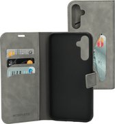 Mobiparts hoesje geschikt voor Samsung Galaxy A34 5G - Wallet/Boekhoesje - Eco Leer - Magneet Sluiting - Opberg vakken - Grijs