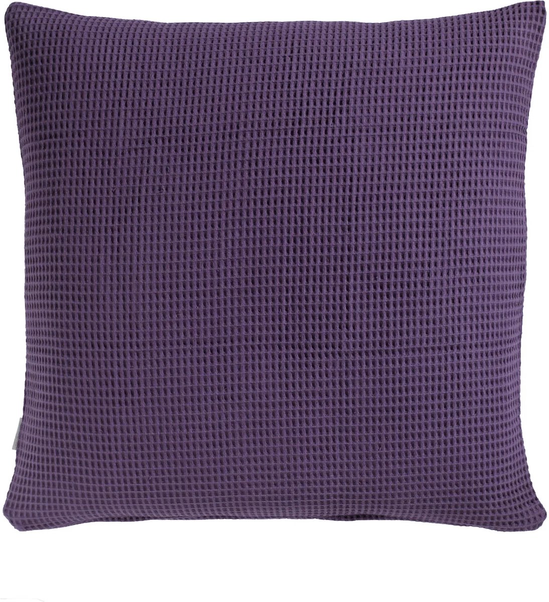 Heckettlane Kussensloop Wafel - Kussenhoes van 50x50 cm - 1 stuk - 100% Katoen - Paars