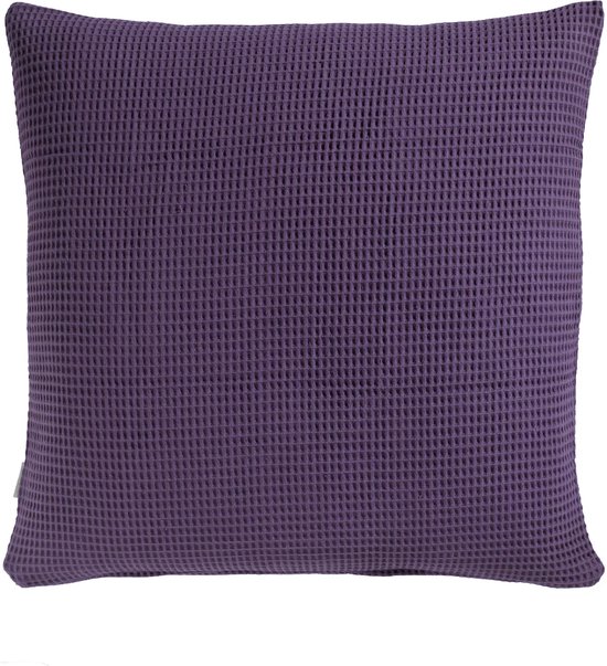 Heckett & Lane Wafel Kussensloop Katoen - velvet purple 50x50cm