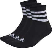 adidas Sportswear Chaussettes basses molletonnées 3 bandes Sportswear (3 paires) - Unisex - Noir - 37-39