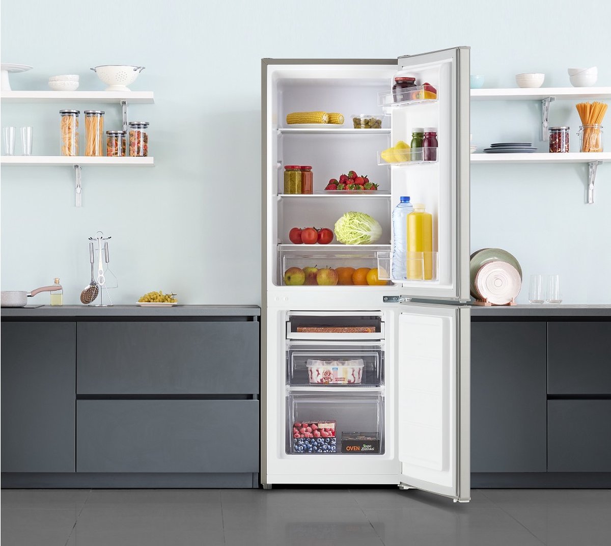 Tomado TCR1420S – Koel-vriescombinatie - 173 liter - Energieklasse D - RVS look — afbeelding 7
