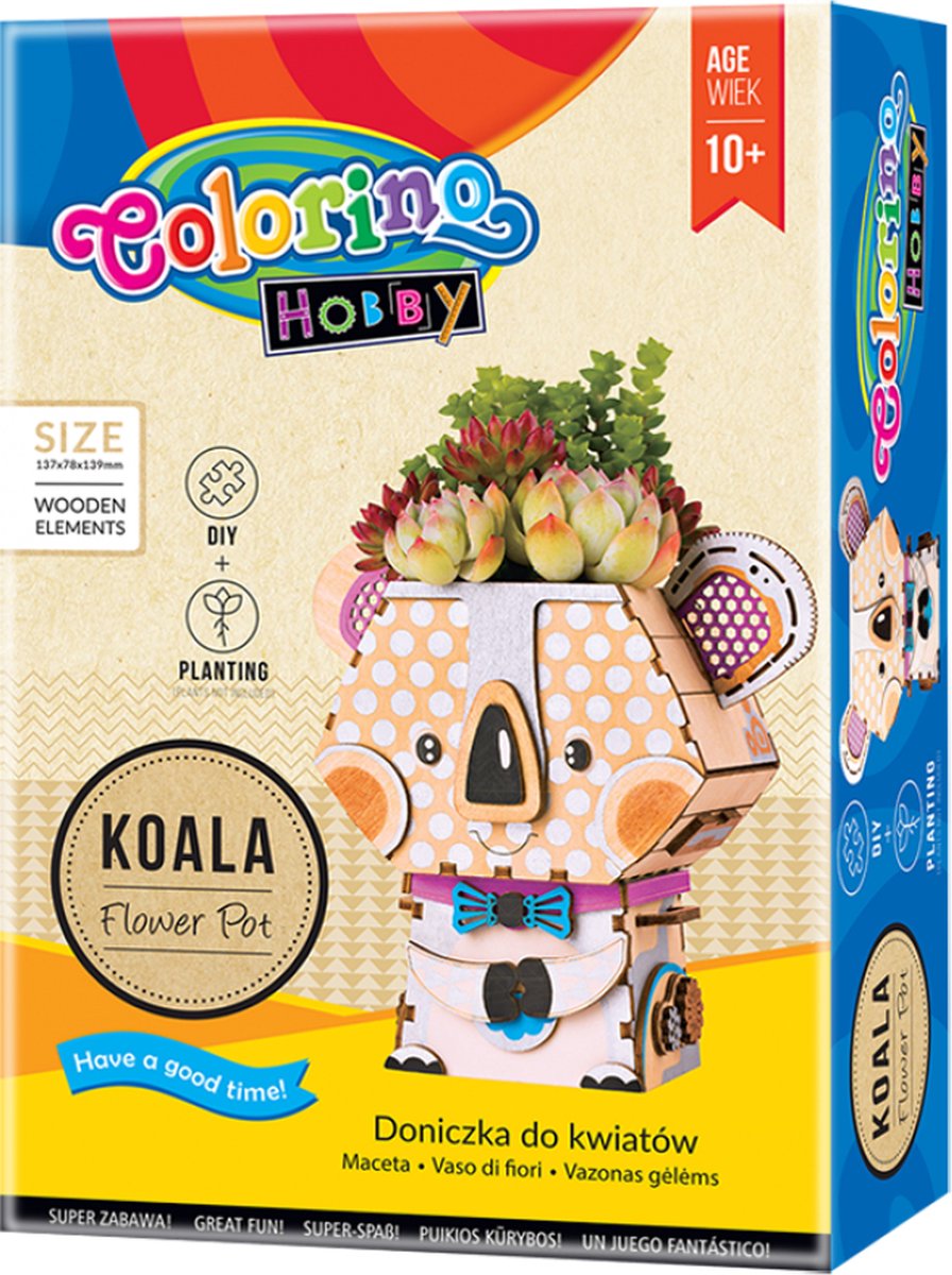 Colorino-Knutselpakket-Bloempot knutselen-Koala