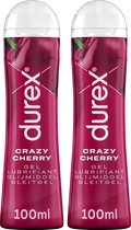 Durex - Glijmiddel - Crazy Cherry - Kers - waterbasis - 100ML x2