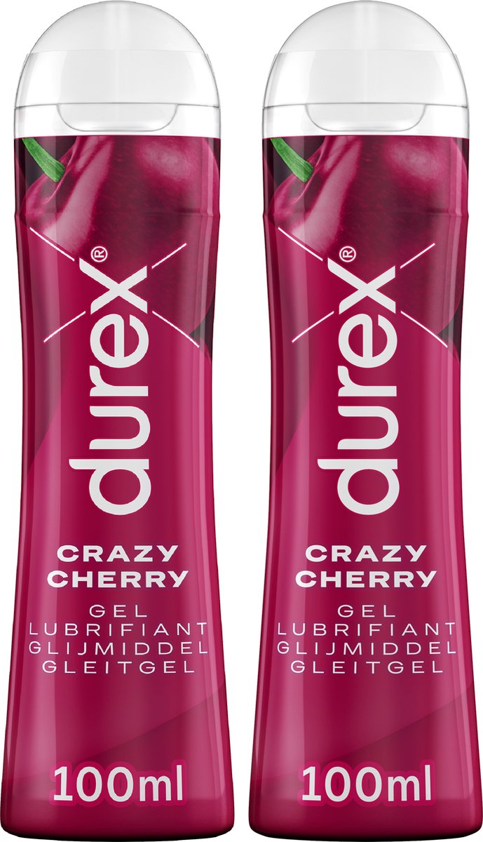 Goedkoopste Durex - Glijmiddel - Crazy Cherry - Kers - waterbasis - 100ML x2