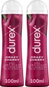 Durex - Glijmiddel - Crazy Cherry - Kers - waterbasis - 100ML x2
