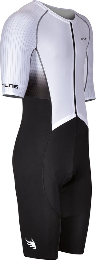 Trifonction BTTLNS | combinaison de triathlon | Trifonction PRO Aero | trifonction homme manches courtes | triathlon longue distance | Némée 1.0 | Blanc | S