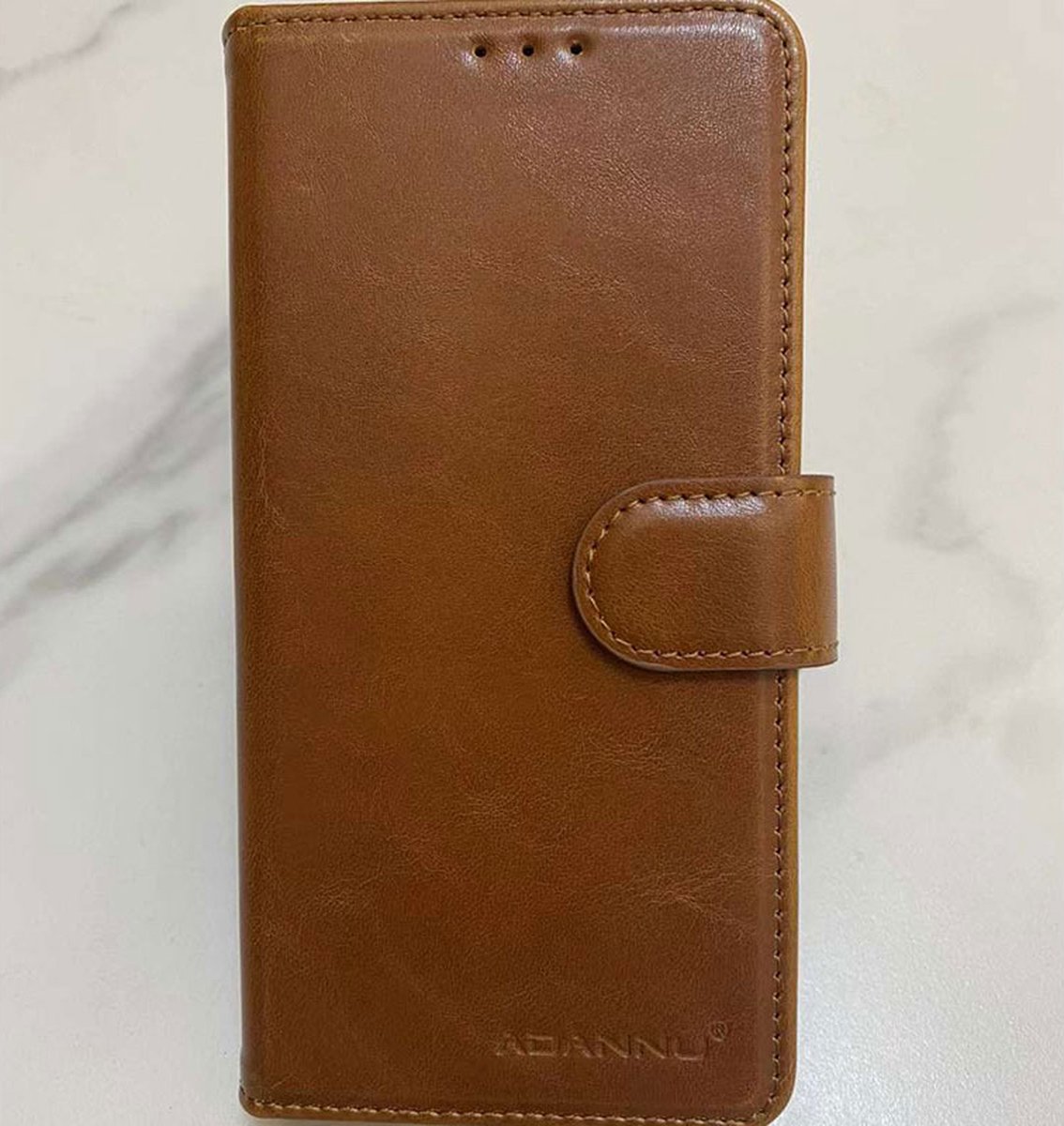 Geschikt voor Galaxy A04 Bookcase Telefoon hoesje Stevige Portemonnee Wallet Case – Pasjeshouder - Kunstleer – Bruin