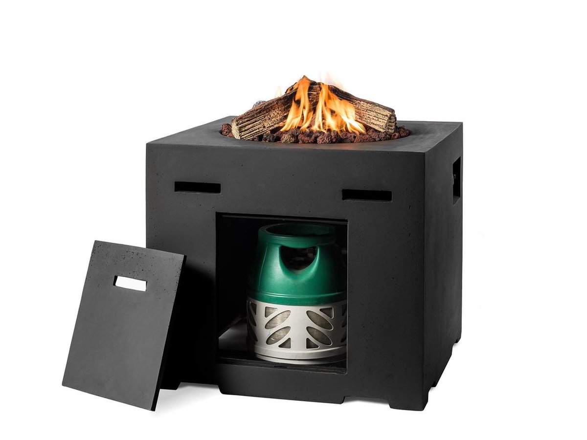 Happy Cocooning Lounge & Dining Square - Fire Table - Black