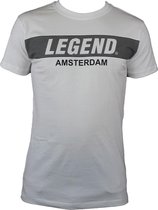 t-shirt Amsterdam Kids/Volwassenen Wit 100% Bio Katoen S