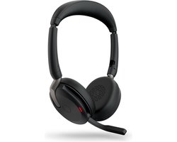 Jabra Evolve2 65 Flex Link380a UC On Ear headset Computer Bluetooth Stereo Zwart Noise Cancelling Headset, Microfoon ui