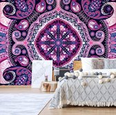Fotobehang Purple Ethnic Pattern | VEL - 152.5cm x 104cm | 130gr/m2 Vlies