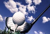 Fotobehang Golf Ball Club Sky Clouds | XL - 208cm x 146cm | 130g/m2 Vlies