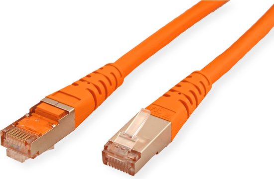 Cordon Cat.6 (Classe E) S/FTP (PiMF), orange, 15 m