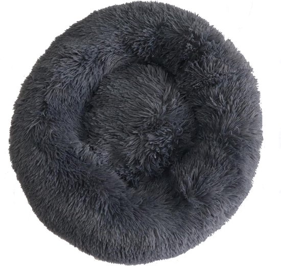 Dailyibed hondenmand - donut - hondenkussen - hondenbed - XXL - 80x80x16 cm - Antraciet