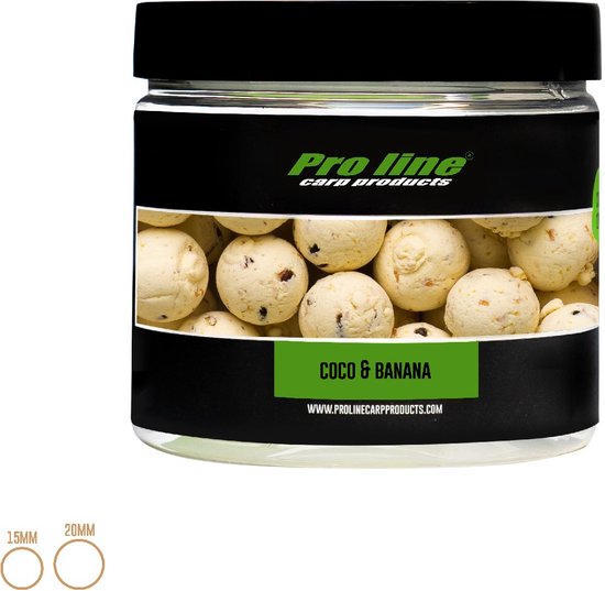 Pro Line - Coco Banana - Pop-Up boilie - 15mm 80g - Wit van Pro Line — afbeelding 4