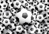 Fotobehang Footballs | PANORAMIC - 250cm x 104cm | 130g/m2 Vlies
