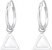 Aramat jewels ® - 925 sterling zilveren kinder oorringen met hanger driehoek