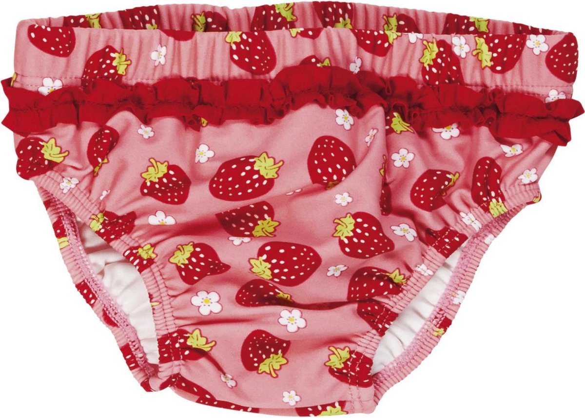 Playshoes UV herbruikbare Zwemluier Kinderen Aardbeien - Rood - Maat 62/68