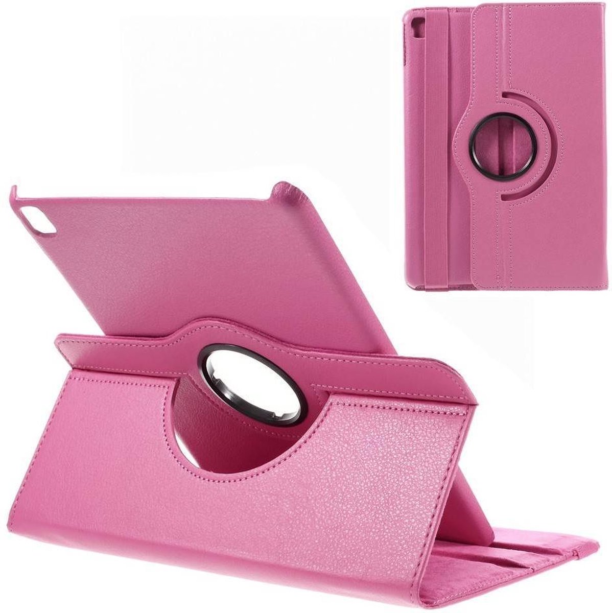 iPad Pro 9.7 hoes 360 graden roteerbaar Litchi Leder Licht-roze