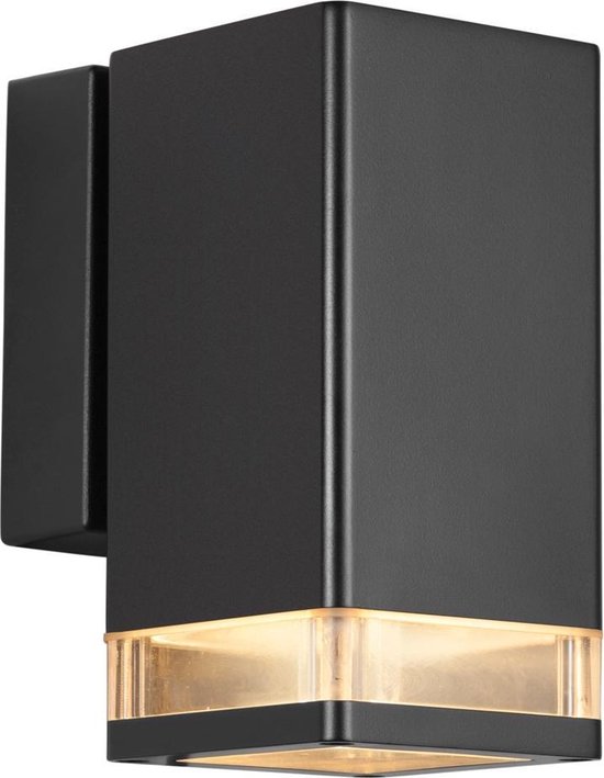 Nordlux Elm wandlamp - buiten - rechthoekig - 18 cm hoog - IP44 - GU10 - zwart