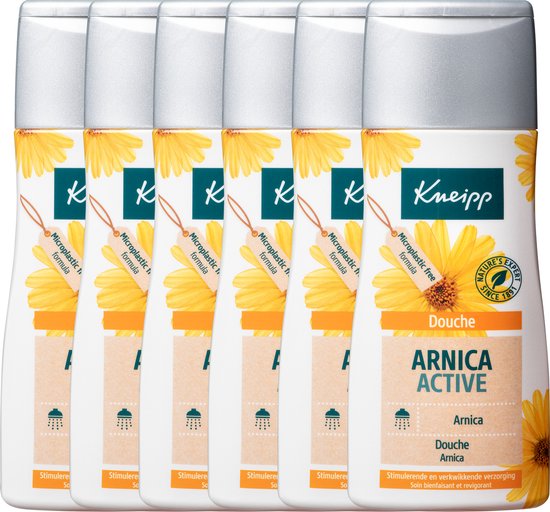 Kneipp Arnica Active - Douchegel - Voor spieren en gewrichten - Vegan - Voordeelverpakking - Grootverpakking - 6 x 200 ml