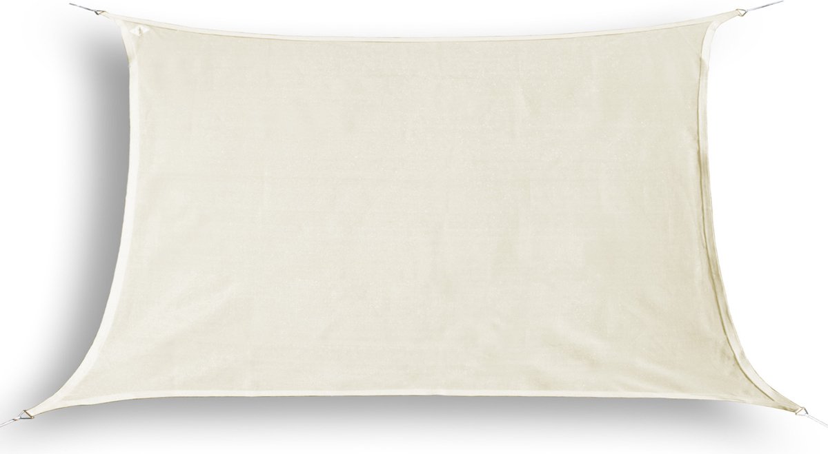 hanSe® Schaduwdoek Rechthoek Waterdoorlatend 2,5x4,5 m Zonnedoek Creme