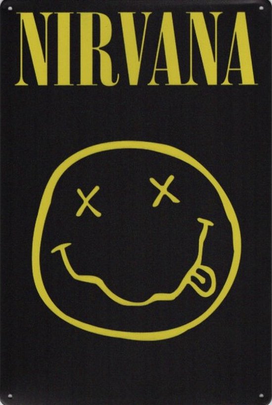 Wandbord Muziek Concert Album - Nirvana Smile