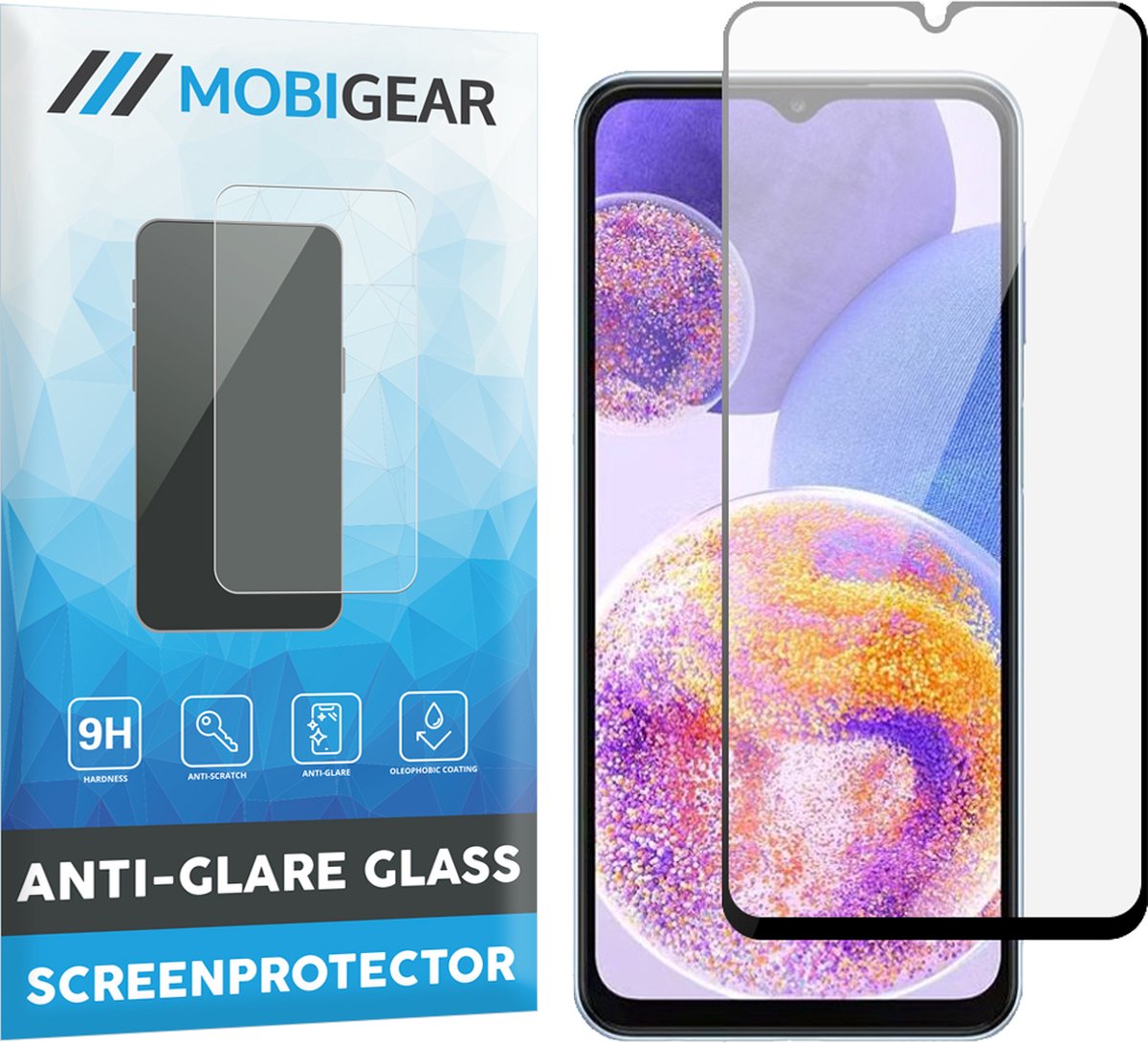 Mobigear Screenprotector geschikt voor Samsung Galaxy A24 Glazen | Mobigear Premium Screenprotector - Case Friendly - Zwart