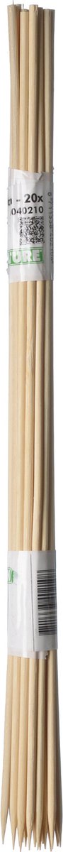 Nature Plantenstokken - 60x stuks - bamboe stokken - 30 cm - D3-3.5 mm - splitbamboe - plantensteunen