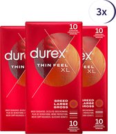 Durex Préservatifsf Thin Feel XL 10pcs x 3
