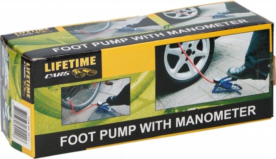 Voetpomp met manometer - tot 3 bar - fietspomp — afbeelding 2