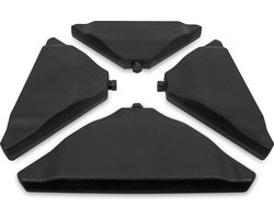 VONROC Premium Parasoltegels – Driehoekig - Vulbaar - voor een totaalgewicht van ±80 kg. – geschikt voor zweefparasols met kruisvoeten van 50x50cm - set van 4 stuks