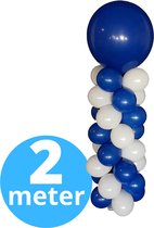 Ballonpilaar 210 cm - Blauw (Donkerblauw) - Ballonstandaard - Ballonnen standaard - Ballonboom - Verjaardag versiering - Verjaardag decoratie Blauw - Ballonnen Pilaar Frame - 210 cm standaard + ballonnen