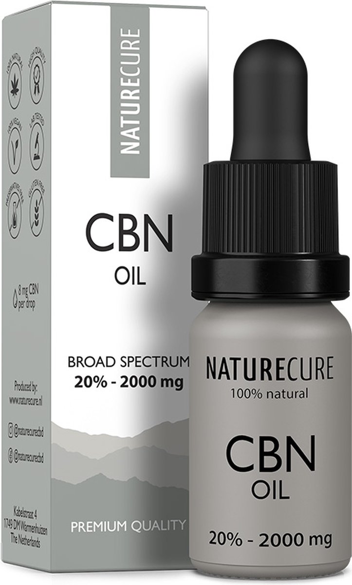 Goedkoopste Nature Cure CBN CBD-olie 20 - 2000 mg- Broad Spectrum 10 ml