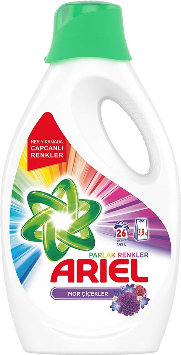 Goedkoopste Ariel - Color - Wasmiddel - Vloeibaar - Paarse Bloem - 1,69L - 26 Wasbeurten