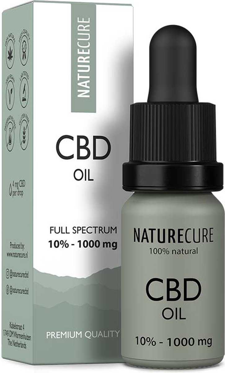 Goedkoopste Nature Cure CBD-olie 10 - 1000 mg- Full Spectrum 10 ml
