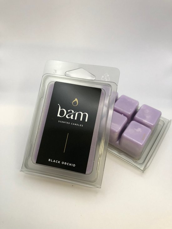 BAM wax melts - zwarte orchidee - geurchips op basis van zonnebloemwas - moederdag - cadeau - vegan - geurwax 1 stuk