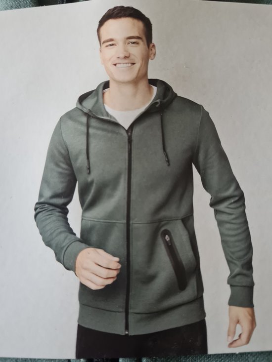 Grin&Bear Hoodie heren sweatshirt met ritssluiting GEC602, antraciet, L Grin&Bear Hoodie heren sweatshirt met ritssluiting GEC602, antraciet, L