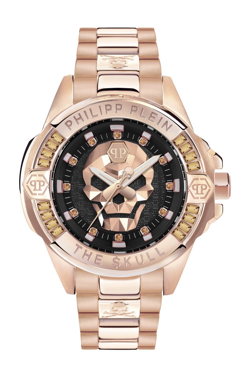 Philipp Plein The $kull PWNAA0922 Horloge - Staal - Rosékleurig - Ø 41 mm